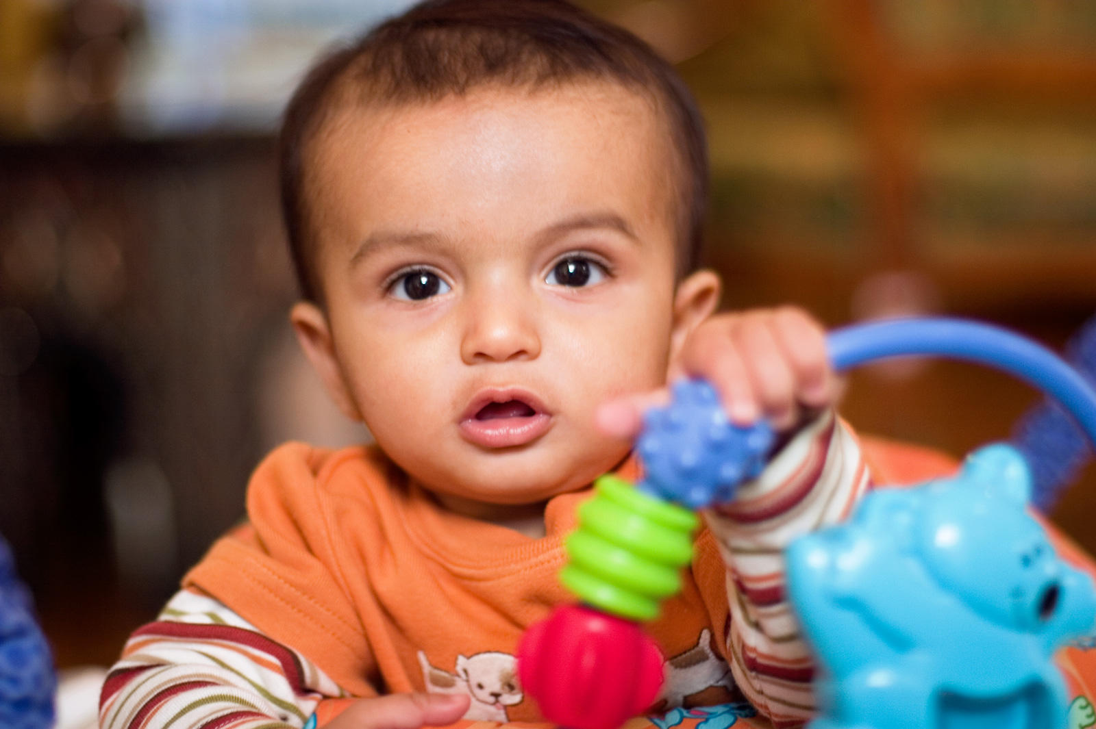 four month old baby development